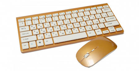 Клавіатура бездротова з мишею MHZ 902 Gold, фото 1