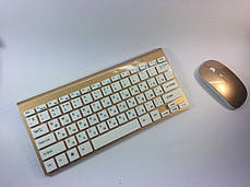 Клавіатура бездротова з мишею MHZ 902 Gold, фото 4