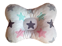 Детская ортопедическая бабочка подушка для новорожденного до 1 года MinkyHome Большая звезда 18*30см