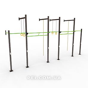 Станція для кросфіта (до стіни) FX3066 (спортивний комплекс, спортивний майданчик для воркаута)