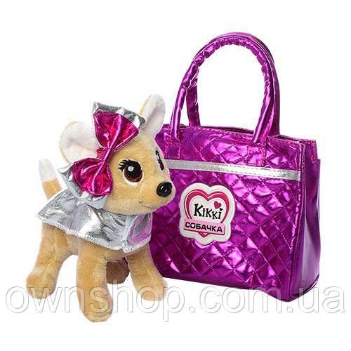 Собачка Кікі в сумочці, інтерактивна іграшка 22 см, M 3642-N-UA, фото 1