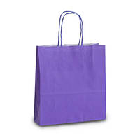 Крафт-пакет Volley 18х08х20 фиолетовый с витыми ручками