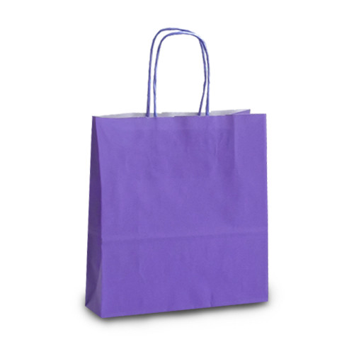 Крафт-пакет Volley 18х08х20 фиолетовый с витыми ручками - фото 1 - id-p262898405
