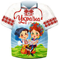 Магніт - футболка "Вишиванка. Пара. Україна"укр., мікс, кераміка, фото 2