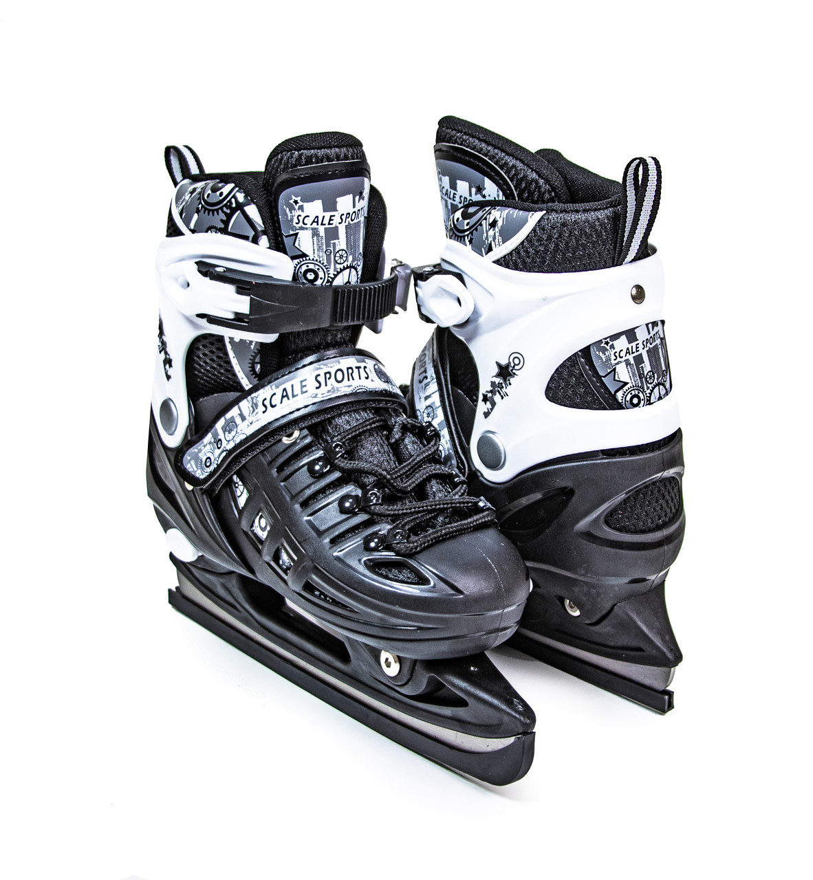 Ковзани розсувні Scale Sports Black р 38-41, фото 1