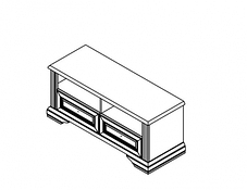 Тумба під телевізор Вайт РТВ2S 530х1200х445мм ясен сніговий+ сосна срібна Гербор, фото 2