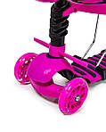 Самокат 5in1 "Сонечко" Pink з бортиком, фото 4