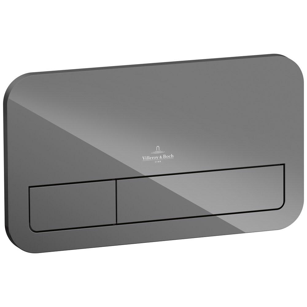 Кнопка зливу для інсталяції VILLEROY&BOCH подвійна глянцева сіра 114414 922400RA, фото 1