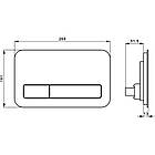 Кнопка зливу для інсталяції VILLEROY&BOCH подвійна глянцева сіра 114414 922400RA, фото 2