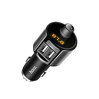 FM-трансмиттер Hoco E19 Smart car wireless FM transmitter 2USB 2.4A Metal Grey