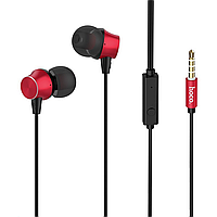 Наушники Hoco M51 Proper sound universal earphones with mic Red