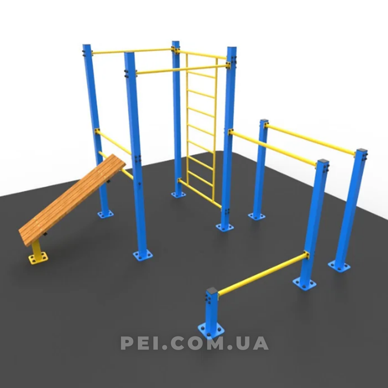 Спортивний майданчик для воркаута W2237 (спортивний комплекс для street workout, вуличні тренажери)