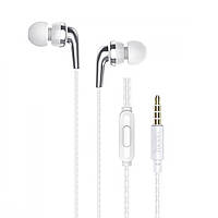 Наушники Hoco M71 Inspiring universal earphones with mic White