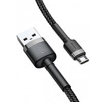 Кабель Baseus cafule Cable USB For Micro 2.4A 1M Gray+Black (CAMKLF-BG1)