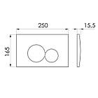 Кнопка зливу для інсталяції IMPRESE подвійна чорна 116085 i7117PB, фото 2
