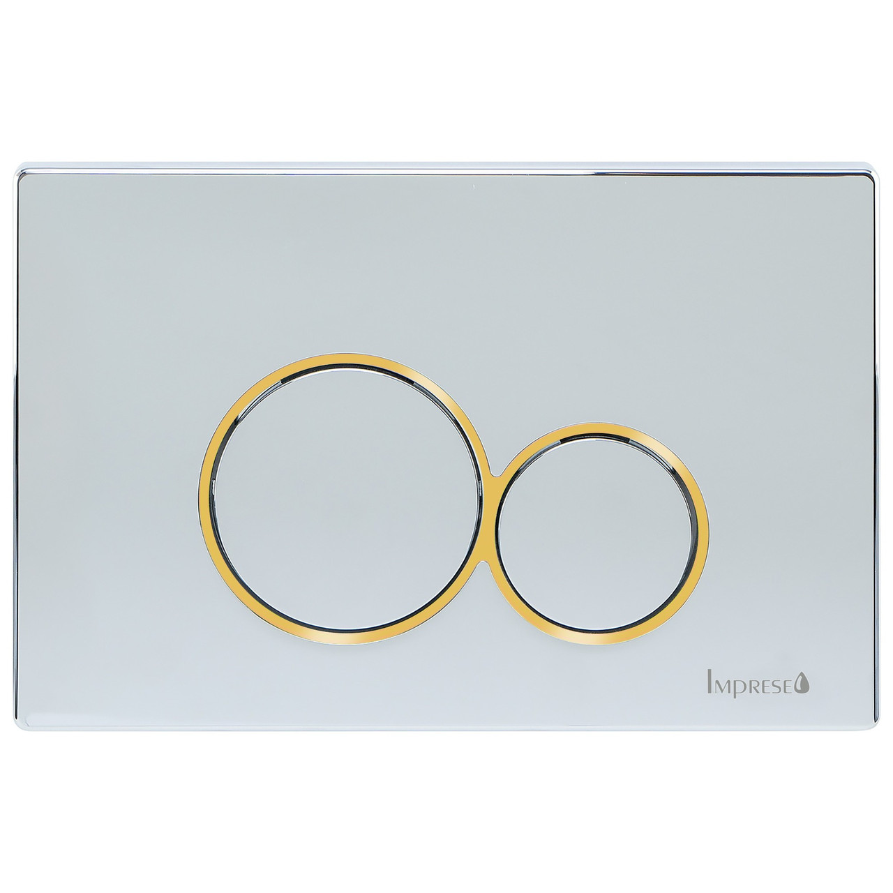 Кнопка зливу для інсталяції IMPRESE подвійна хром 116086 i7117PC, фото 1