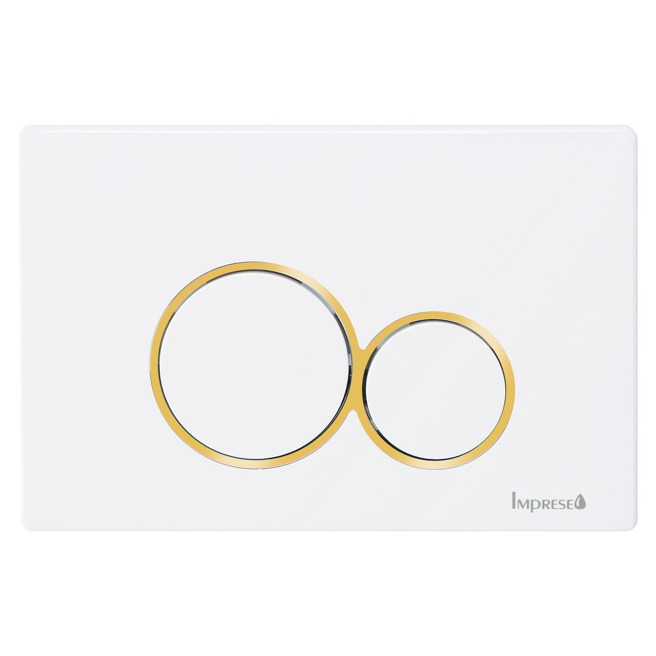 Кнопка зливу для інсталяції IMPRESE i7117PW подвійна глянцева біла 116088, фото 1