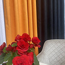 Штори мікровелюр Дует №450 чорно-жовтий, фото 2