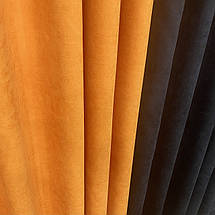 Штори мікровелюр Дует №450 чорно-жовтий, фото 4