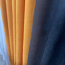 Штори мікровелюр Дует №450 чорно-жовтий, фото 5