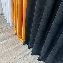 Штори мікровелюр Дует №450 чорно-жовтий, фото 3