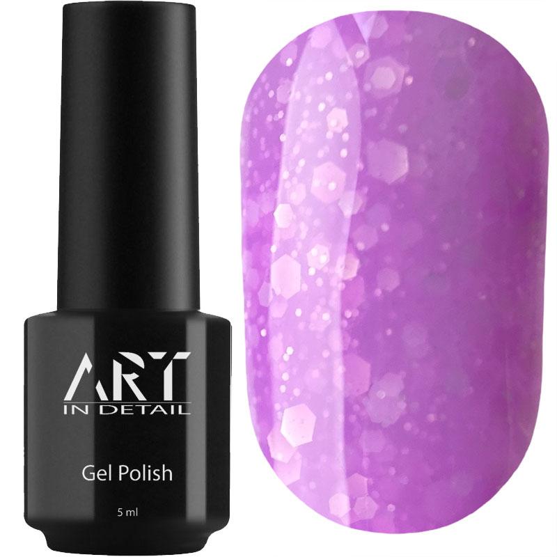 Гель-лак ART IN DETAIL Bubble NoB011, 5 мл напівпрозорий лавандовий з білими пластівцями