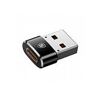 Адаптер Baseus Exquisite USB Male to Type-C Female Adapter Converter Black (CAAOTG-01)