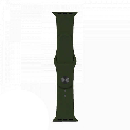 Ремінець Silicone Apple Watch 38/40/41 мм Dark Olive S, фото 1