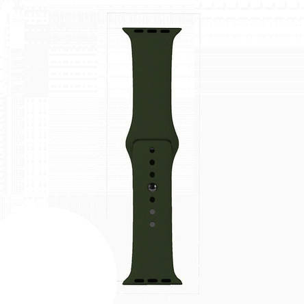 Ремінець Silicone Apple Watch 38/40/41 мм Dark Olive S, фото 2