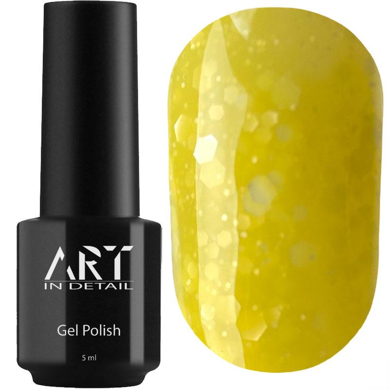 Гель-лак ART IN DETAIL Bubble NoB013, 5 мл напівпрозорий жовтий із білими пластівцями