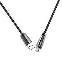 Кабель Hoco U35 Space shuttle smart power off Micro charging data cable (L-1.2) Black