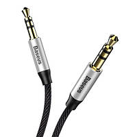 Кабель Baseus Yiven AUX Cable M30 1M Silver+Black (CAM30-BS1)