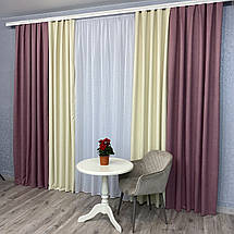 Штори мікровелюр Дует №450 пудра-крем, фото 2