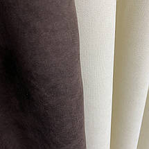 Штори мікровелюр Дует №450 шоколад-крем, фото 5