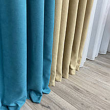 Штори мікровелюр Дует №450 бірюза-беж, фото 5