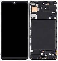Дисплей Samsung Galaxy A71 A715 з тачскріном та рамкою, Оригінал 100% Service Pack, Black