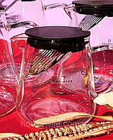 Чайник для заварки чаю 1300 мл Edenberg EB-19044 Чайник заварник скляний з нержавіючим ситом