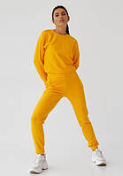 Женский трикотажный костюм желтого цвета. Модель 6725. Размеры 42-46