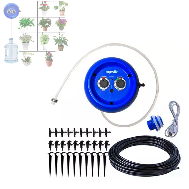 Система крапельного поливу кімнатних рослин з таймером, Aqualin YL22079, автономна, USB-зарядка, форсунки, фото 1