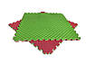 Мат-татамі ластівчин хвіст 1х1м 26мм Червоно-Зелений, фото 2