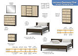 Двоспальне ліжко-160 Меблі-Сервіс Фантазія-Нью лдсп венге, фото 2