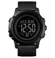 Skmei 1506 мужские спортивные часы черные с черным циферблатом