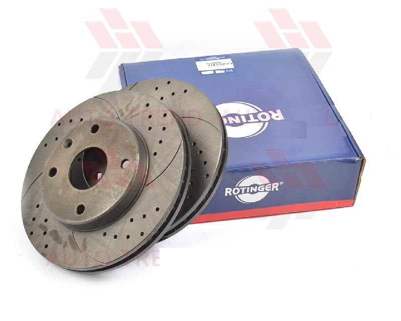 Диск гальмівний Chevrolet Lacetti передній Антикорозійне покриття TUNING 5 (ROTINGER, Польща), фото 1