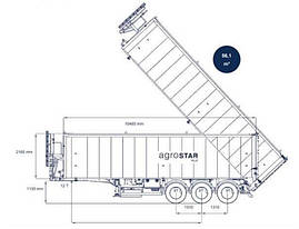 Полуприцеп-зерновоз AgroSTAR 56 м3, фото 2
