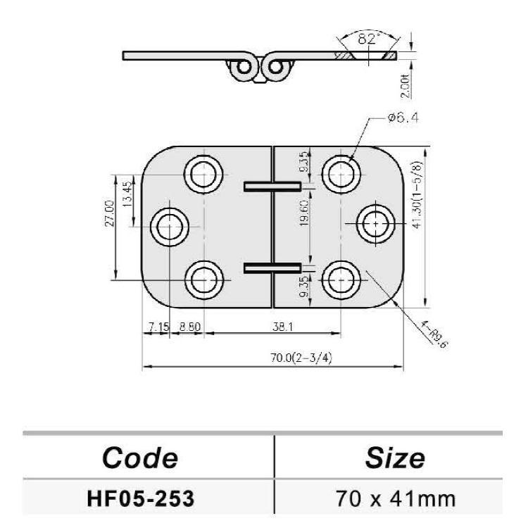 Петля Strap, 70X41MM HF05-253, фото 1