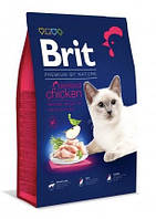 Brit Premium by Nature Cat Sterilised для взрослых стерилизованных котов (курица) 8 кг