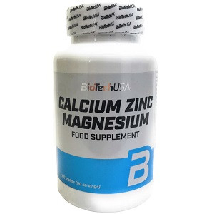 Вітаміни і мінерали BioTech USA Calcium Zinc Magnezium (100 таб.)