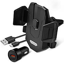 Бездротовий заряд-автодержувач Spigen X35W Fast Wireless Air Vent, фото 2