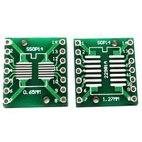 Плата печатная переходник SO14/SSOP14-DIP14