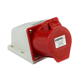Розетка силова стаціонарна ENERGIO 123 (2P+PE) 32A 220V IP44
